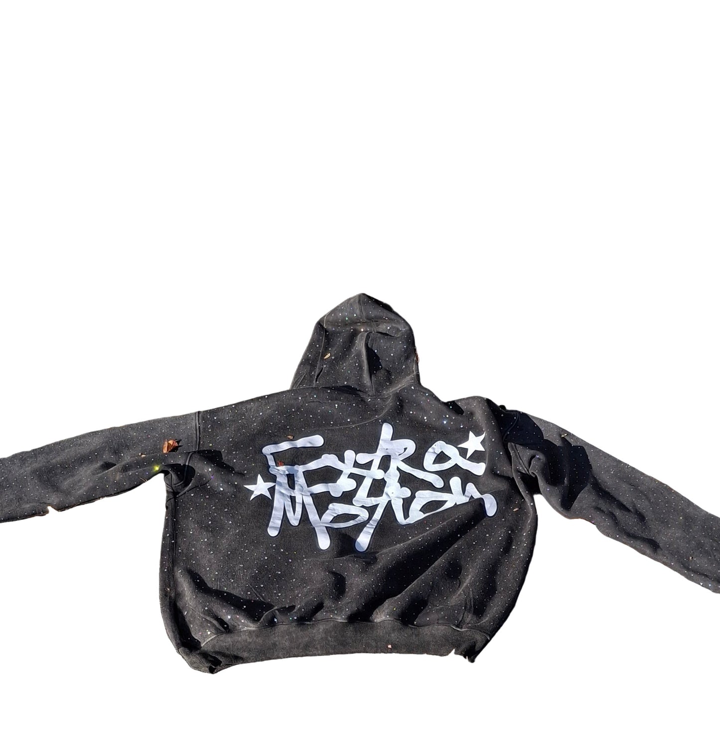 Acid wash "Rhinestone" hoodie