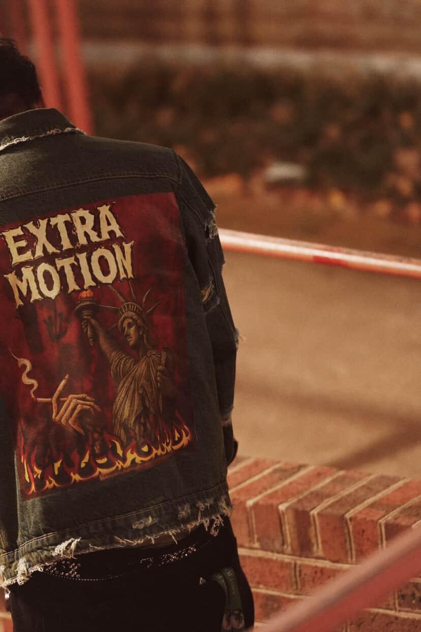 Acid wash denim Jean Jakcet