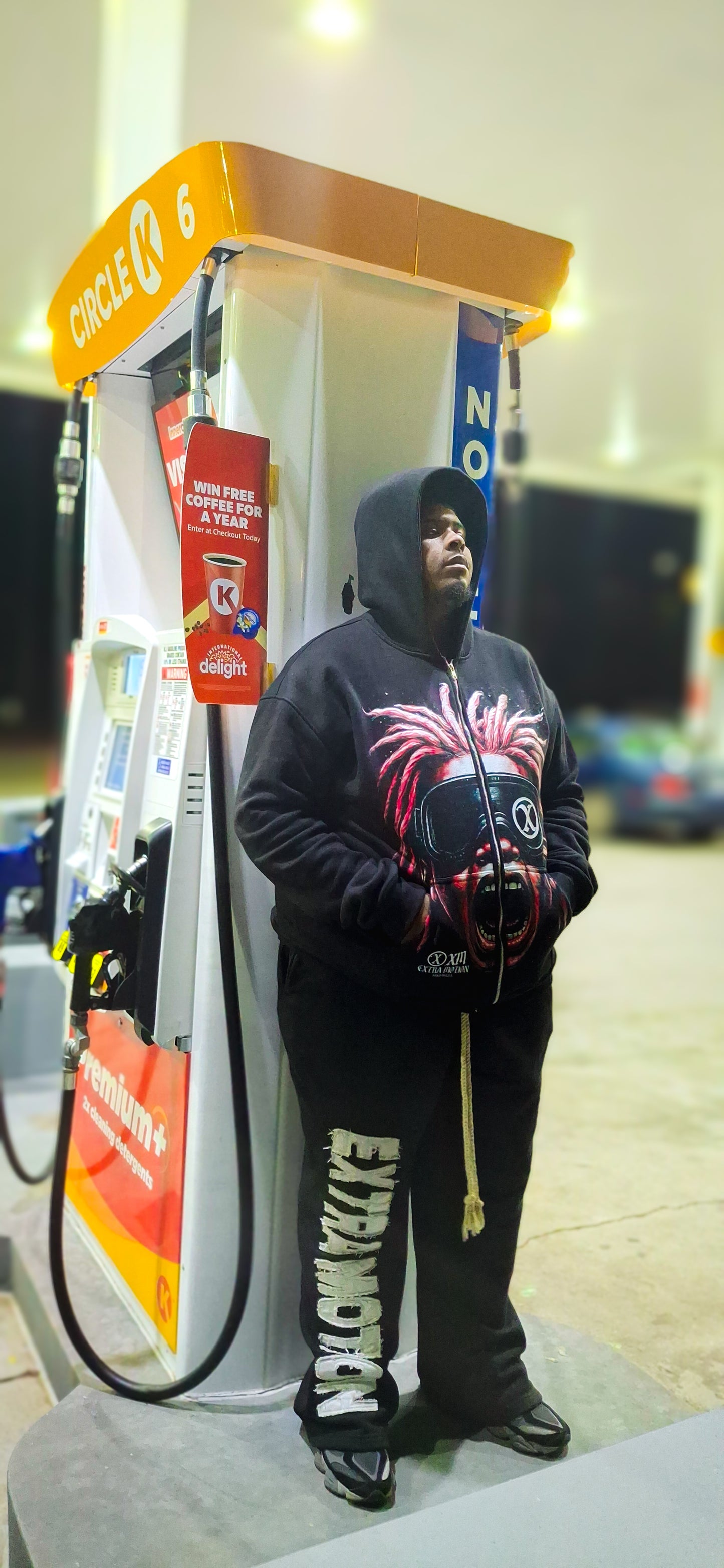 Black "Make your life meaningful " zip up