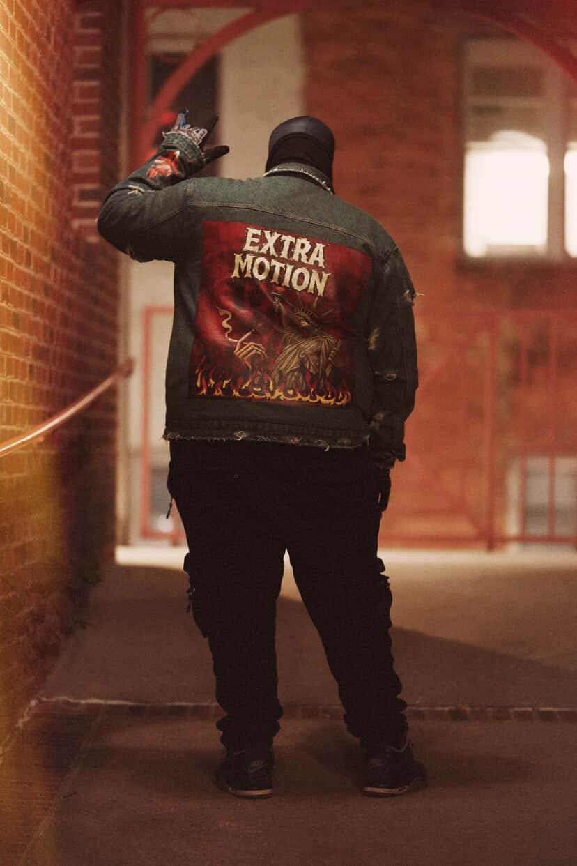 Acid wash denim Jean Jakcet