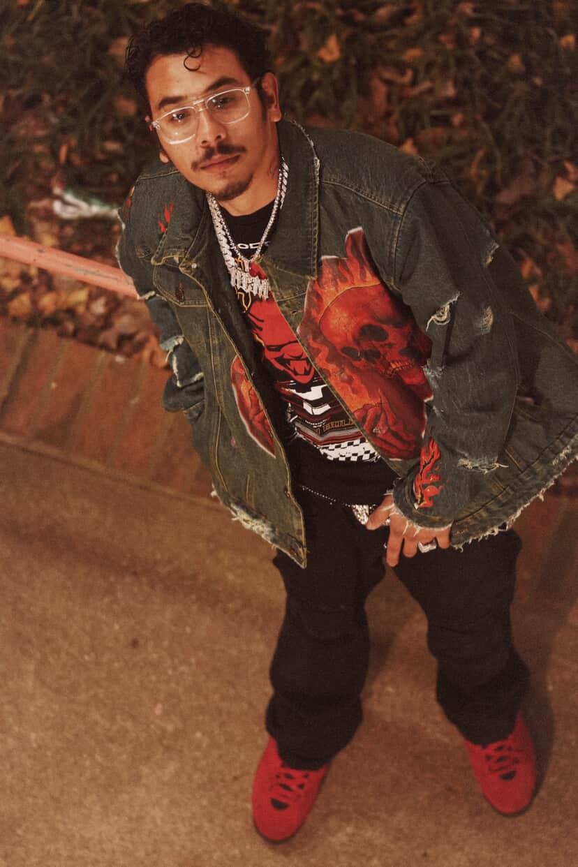 Acid wash denim Jean Jakcet