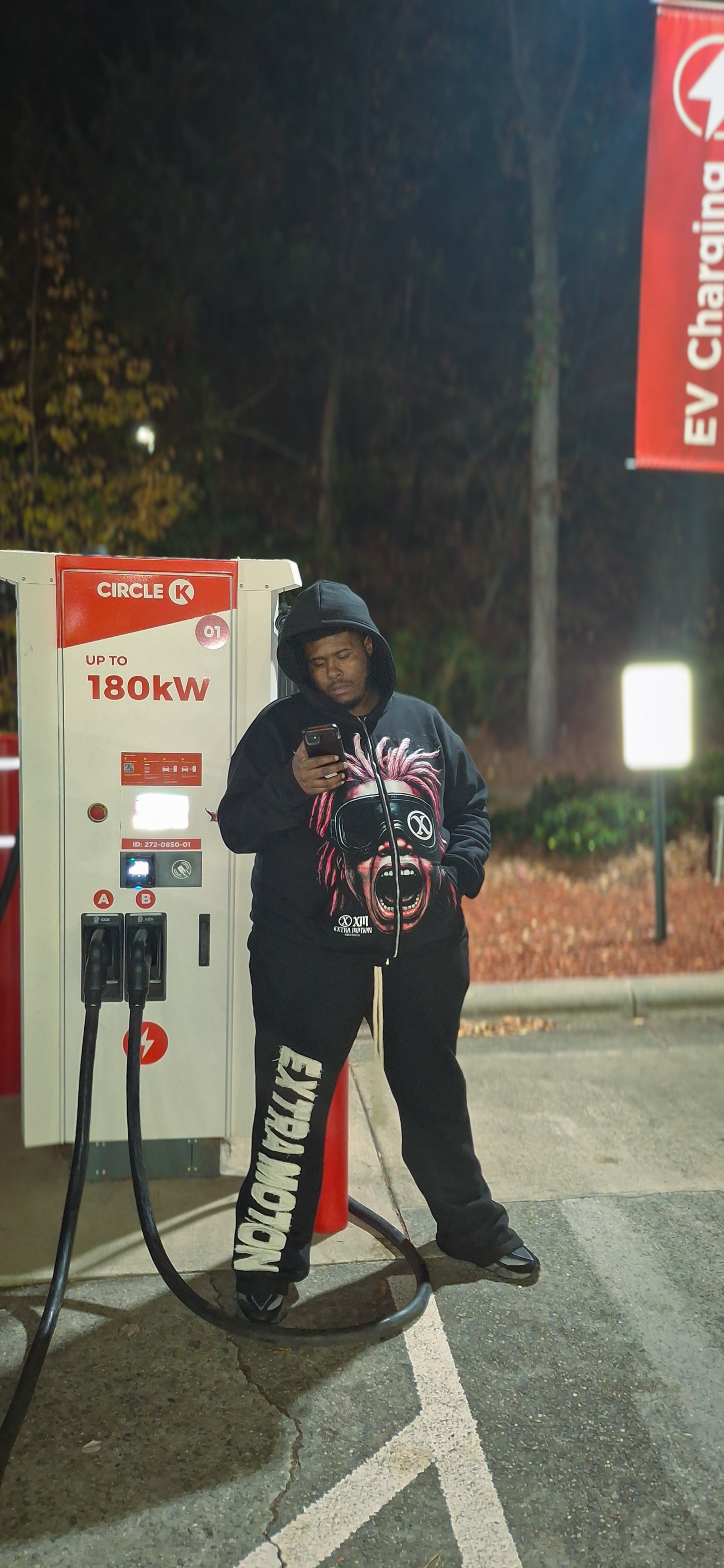 Black "Make your life meaningful " zip up